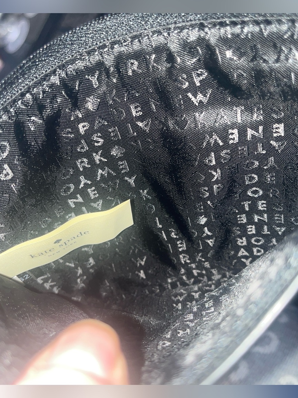 ♠️ NWT ** Kate Spade Black Eli Wristlet – Sleek Black Leather Essential ✨7.75”L - Picture 8 of 8